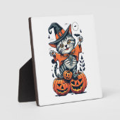 ハロウィン魔女猫 フォトプラーク (正面)