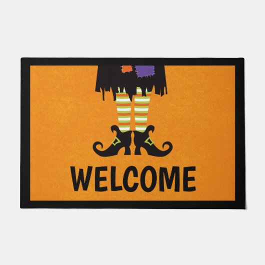 ハロウィン魔女玄関マット ドアマット (正面)