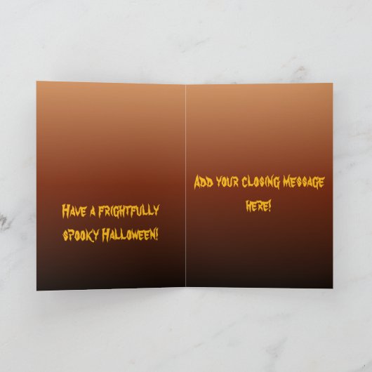 ハロウィン魔女 カード (内部)