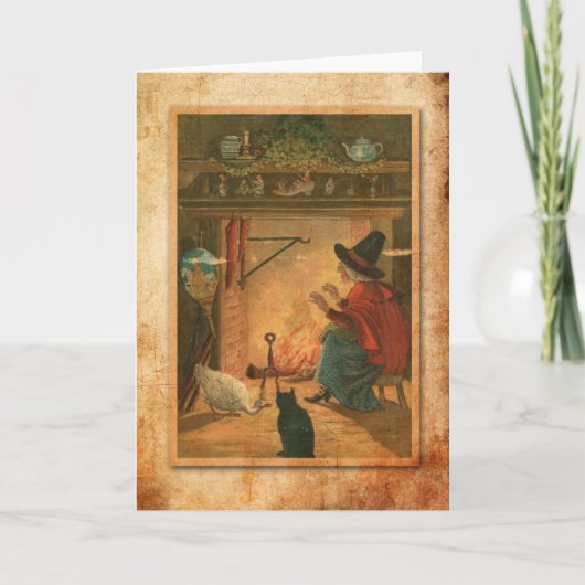 ハロウィン魔女 カード (正面)