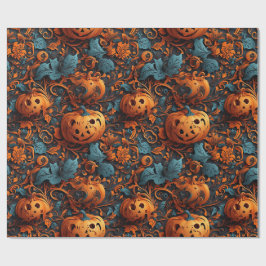 ハロウィン鮮やかをテーマにした ラッピングペーパー