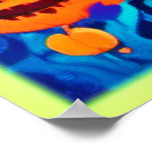 ハロウィン鮮やかハウスアート ポスター (角)