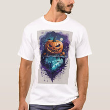 ハロウィン鮮やかパンプキンTシャツ。