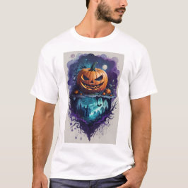 ハロウィン鮮やかパンプキンTシャツ。 Tシャツ