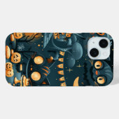 ハロウィン黒猫とムーンおもしろいズ魔女キッズ Case-Mate iPhoneケース (裏面 (横))