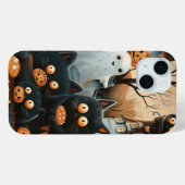 ハロウィン黒猫とムーンおもしろいズ魔女キッズ Case-Mate iPhoneケース (裏面 (横))