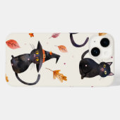ハロウィン黒猫とムーンおもしろいズ魔女キッズ Case-Mate iPhoneケース (裏面 (横))