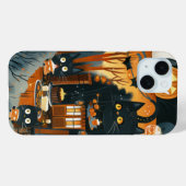 ハロウィン黒猫とムーンおもしろいズ魔女キッズ Case-Mate iPhoneケース (裏面 (横))