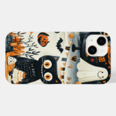 ハロウィン黒猫とムーンおもしろいズ魔女キッズ Case-Mate iPhoneケース (裏面 (横))