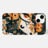 ハロウィン黒猫とムーンおもしろいズ魔女キッズ Case-Mate iPhoneケース (裏面 (横))