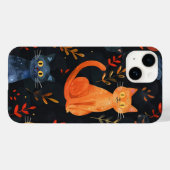 ハロウィン黒猫とムーンおもしろいズ魔女キッズ Case-Mate iPhoneケース (裏面 (横))