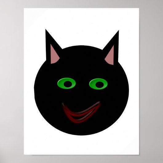 ハロウィン黒猫ポスター ポスター (正面)