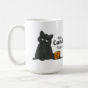 ハロウィン黒猫 もっとキャンディを コーヒーマグカップ