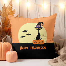 ハロウィン黒猫 クッション