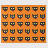 ハロウィン黒猫 ラッピングペーパー (フラット)