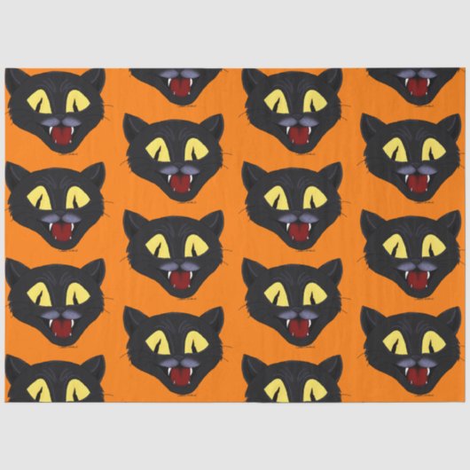 ハロウィン黒猫 薄葉紙 (正面)