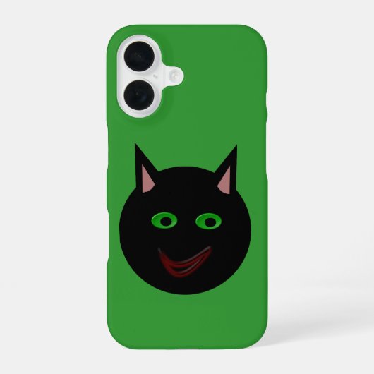 ハロウィン黒猫 iPhone 16ケース (裏面)