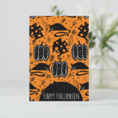 ハロウィン齧歯類 ネズミ チーズ 誕生日 パターン カード (スタンド正面)