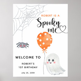 ハロウィン1歳の誕生日おめでとう ポスター