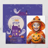 ハロウィン３rd ゴースト３ ハウス パーティ フォト 招待状 (正面/裏面)