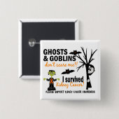 ハロウィン1人の腎臓の蟹座の生存者 缶バッジ (正面&裏面)