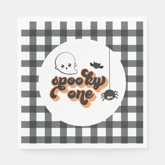 ハロウィン1歳の誕生日おめでとう スタンダードランチョンナプキン (正面)