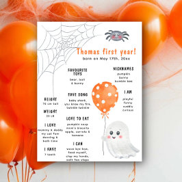 ハロウィン1歳の誕生日おめでとう ポスター