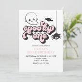 ハロウィン1歳の誕生日お祝い 招待状 スプーキー・ワン (スタンド正面)
