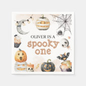 ハロウィン1歳の誕生日ペーパー製ナプキン スタンダードカクテルナプキン (正面)