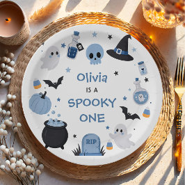 ハロウィン1歳の誕生日女の子幽霊 ペーパープレート