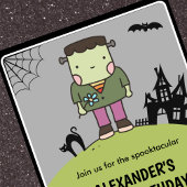 ハロウィン1歳の誕生日 スパークタキュラー フランケンシュタイン 招待状