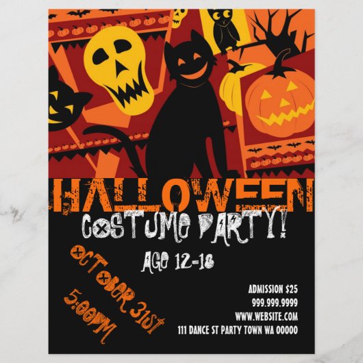 ハロウィン10代のパーティーイベント告知フライヤー チラシ (正面)