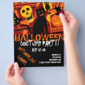 ハロウィン10代のパーティーイベント告知フライヤー チラシ (手)
