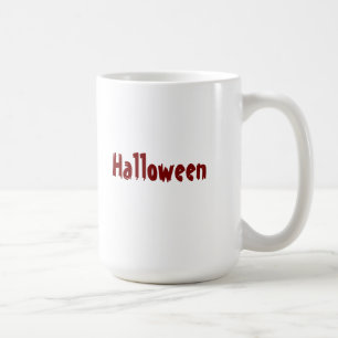 ハロウィン2トーンの深赤と明赤のスプーキーカップ コーヒーマグカップ
