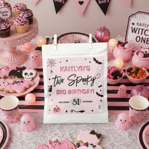 ハロウィン2歳の誕生日パーティーにぴったりな「ツースプーキーガールズ」デザイン フェイバーバッグ
