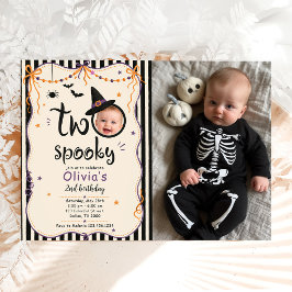 ハロウィン2歳の誕生日フォト おばけ 招待状