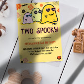 ハロウィン2歳の誕生日招待状 怖いお化け 招待状