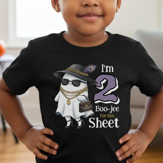ハロウィン2歳の誕生日 おもしろい幽霊 Boujee トドラーTシャツ