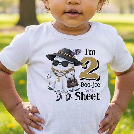 ハロウィン2歳の誕生日 おもしろい幽霊 Boujee トドラーTシャツ
