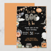 ハロウィン2歳の誕生日 わが家のリトルブーちゃんは2歳 招待状 (正面/裏面)