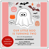 ハロウィン2歳の誕生日 スプークタキュラー リトルブー 招待状