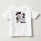 ハロウィン2歳誕生日おもしろゴースト ツー ブージー トドラーTシャツ (正面)