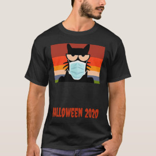 ハロウィン2020、仮面の黒猫 Tシャツ