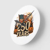 ハロウィン250周年記念アメリカ合衆国1776-2026 ラウンド壁時計 (傾斜)