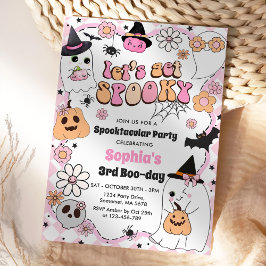 ハロウィン3歳お誕生日会 Let's Get Spooky 招待状