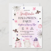 ハロウィン3歳の誕生日おめでとう Spooktacular 招待状 (正面)