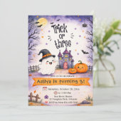 ハロウィン3歳の誕生日パーティー Trick or Three 招待状 (スタンド正面)