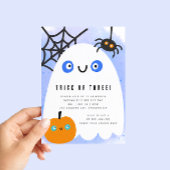 ハロウィン3歳の誕生日招待状 TRICK OR THREE 招待状