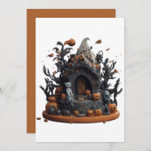 ハロウィン3D 呪われたキティハウス シーズンカード (正面/裏面)