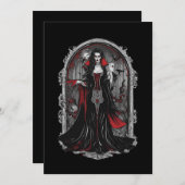 ハロウィン4吸血鬼b怖い怪物ホラー 招待状 (正面/裏面)